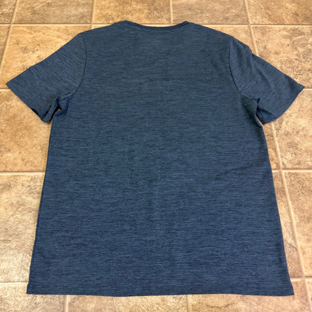 All in Motion Mens Soft Stretch T-Shirt Blue Heather S Quick Dry UPF 50+ P6R576 - Picture 2 of 12